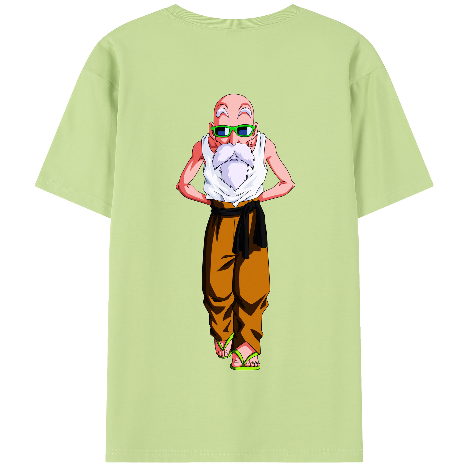 （画像用） ドラゴンボール 亀仙人（かめせんにん） DRAGON BALL Master Roshi Kame Sennin 綿100％半袖Tシャツ（背面プリント）